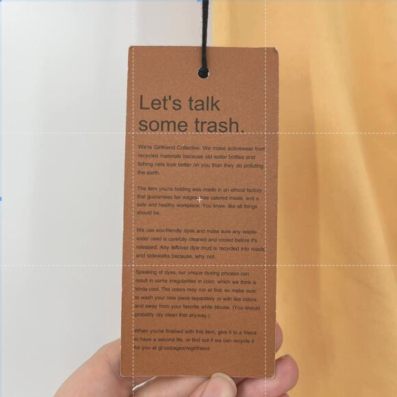 Girlfriend Collective Crops Womens XS Leggings High Waist Sunburst Yellow NWT - Picture 6 of 8